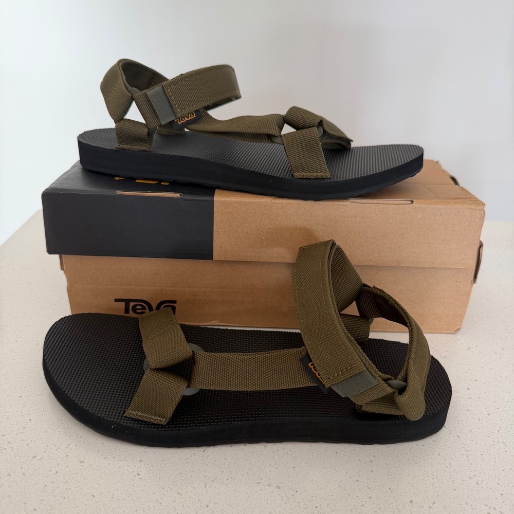 Teva Original Universal Mens Sandals Dark Olive Green 1004006 Size 11 NEW